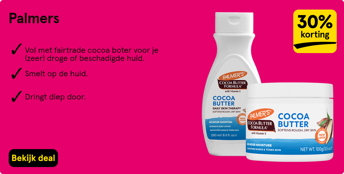 Palmer 30% korting producten